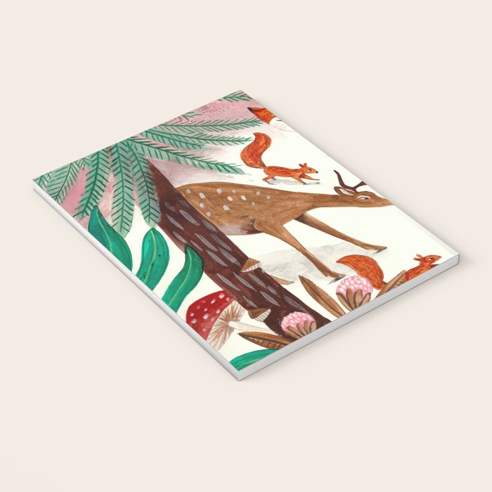 Whimsical woodland enchanted forest animals Notebook Gallery Image 3
