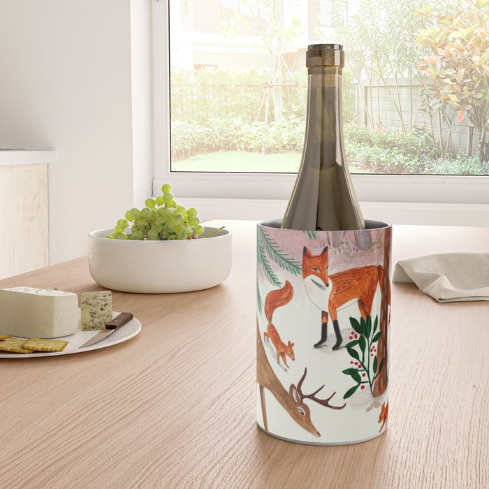 Whimsical woodland enchanted forest animals Wine Chiller Gallery Image 4