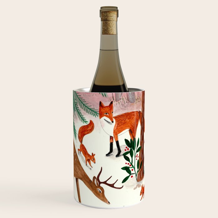 Whimsical woodland enchanted forest animals Wine Chiller Gallery Image 1