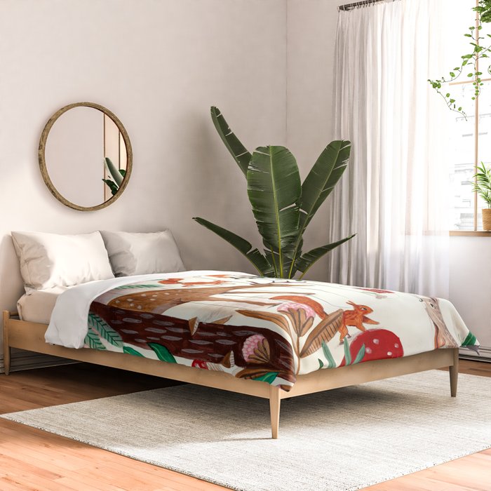 Whimsical woodland enchanted forest animals Comforter Gallery Image 2