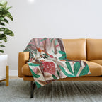 Whimsical woodland enchanted forest animals Throw Blanket Gallery Image 1