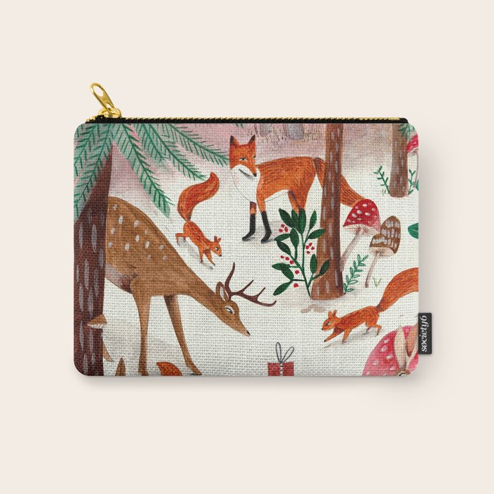 Whimsical woodland enchanted forest animals Carry All Pouch Gallery Image 1