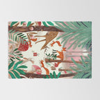 Whimsical woodland enchanted forest animals Rug Gallery Image 2