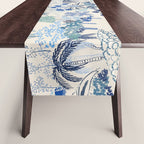 Italian landscape blue Table Runner Gallery Image 1