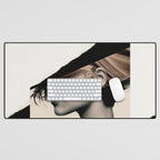 woman / collage portrait Desk Mat Gallery Image 1