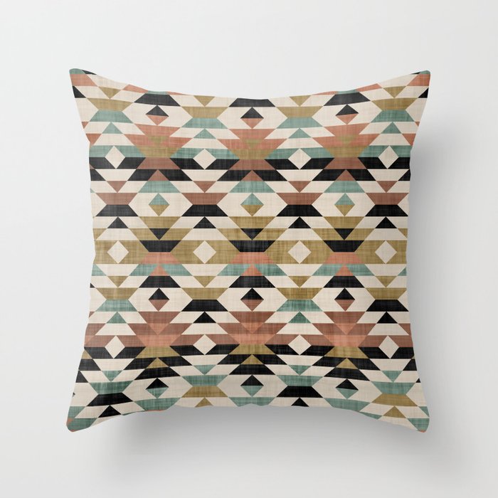Southwestern Pattern, Boho Prints Throw Pillow Gallery Image 6