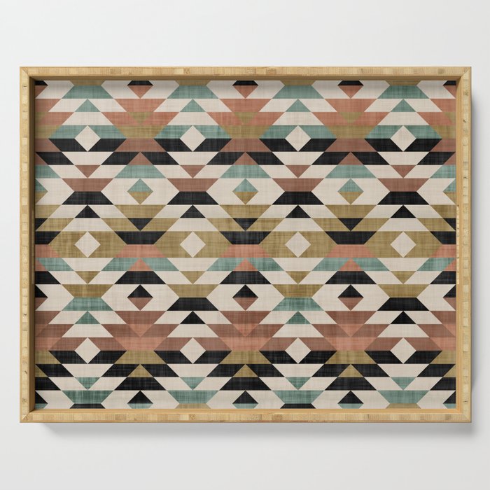 Southwestern Pattern, Boho Prints Serving Tray Gallery Image 1