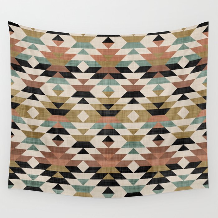 Southwestern Pattern, Boho Prints Wall Tapestry Gallery Image 1