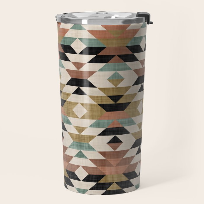 Southwestern Pattern, Boho Prints Travel Mug Gallery Image 2