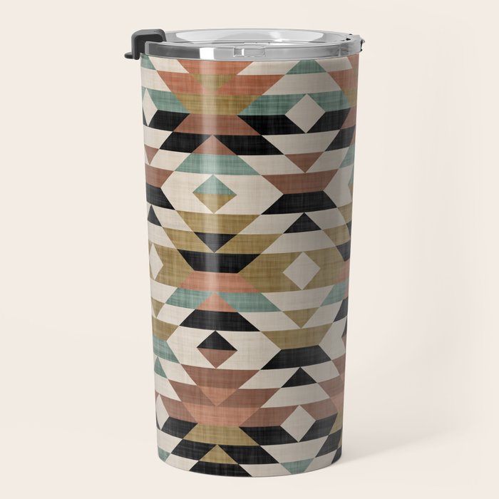 Southwestern Pattern, Boho Prints Travel Mug Gallery Image 3
