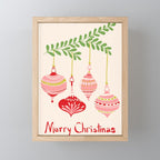 Cheerful little Christmas baubles Mini Art Print Gallery Image 1