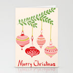 Cheerful little Christmas baubles Stationery Card Gallery Image 2