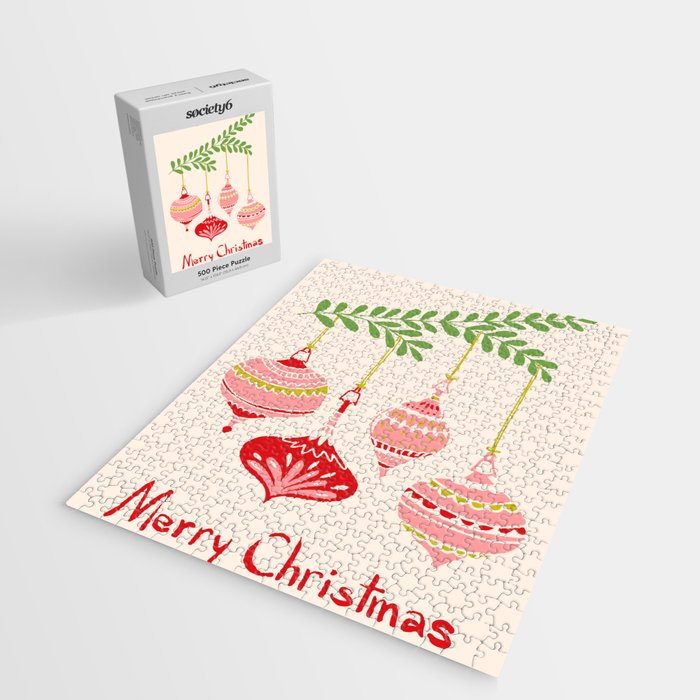 Cheerful little Christmas baubles Jigsaw Puzzle Gallery Image 2