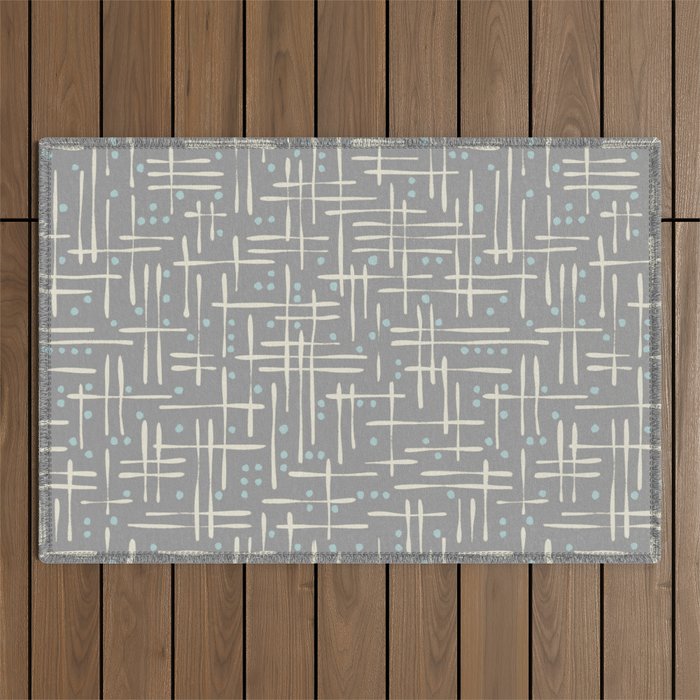 Simple Hand Drawn Pattern #17 Outdoor Rug Gallery Image 1