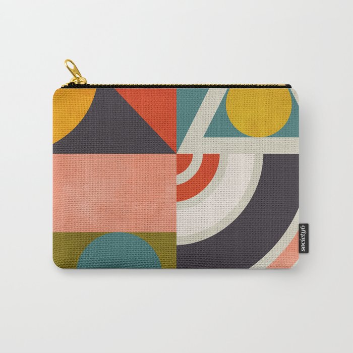 mid century bauhaus geometry abstract 2020 2 Carry All Pouch Gallery Image 1