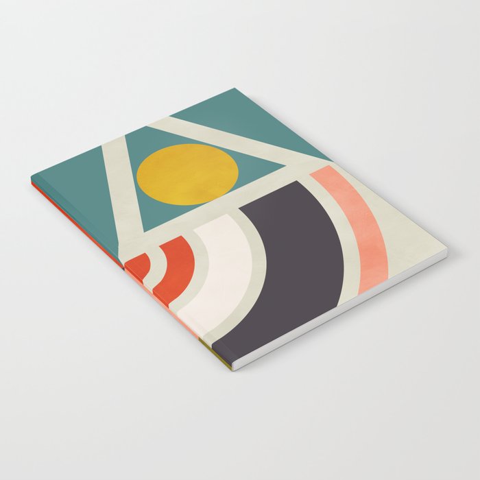 mid century bauhaus geometry abstract 2020 2 Notebook Gallery Image 1
