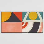 mid century bauhaus geometry abstract 2020 2 Desk Mat Gallery Image 3