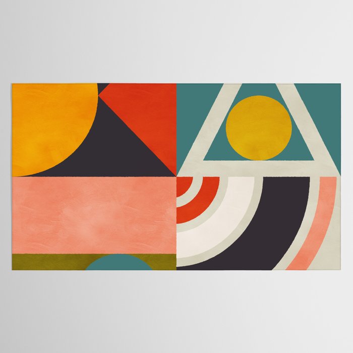 mid century bauhaus geometry abstract 2020 2 Tablecloth Gallery Image 2