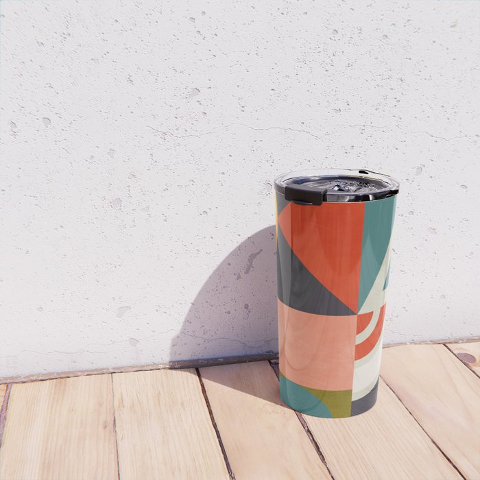 mid century bauhaus geometry abstract 2020 2 Travel Mug Gallery Image 4