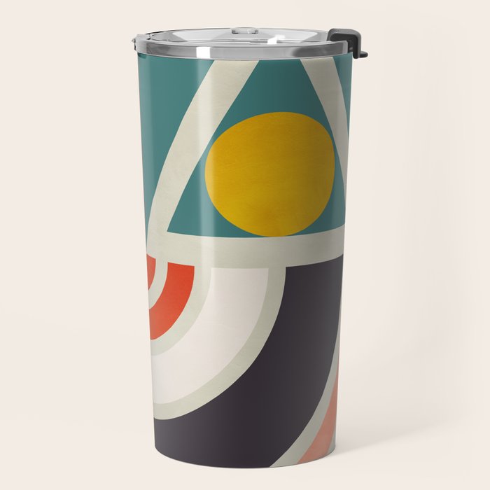 mid century bauhaus geometry abstract 2020 2 Travel Mug Gallery Image 2