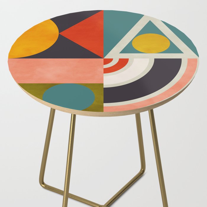 mid century bauhaus geometry abstract 2020 2 Side Table Gallery Image 2