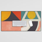 mid century bauhaus geometry abstract 2020 2 Desk Mat Gallery Image 1