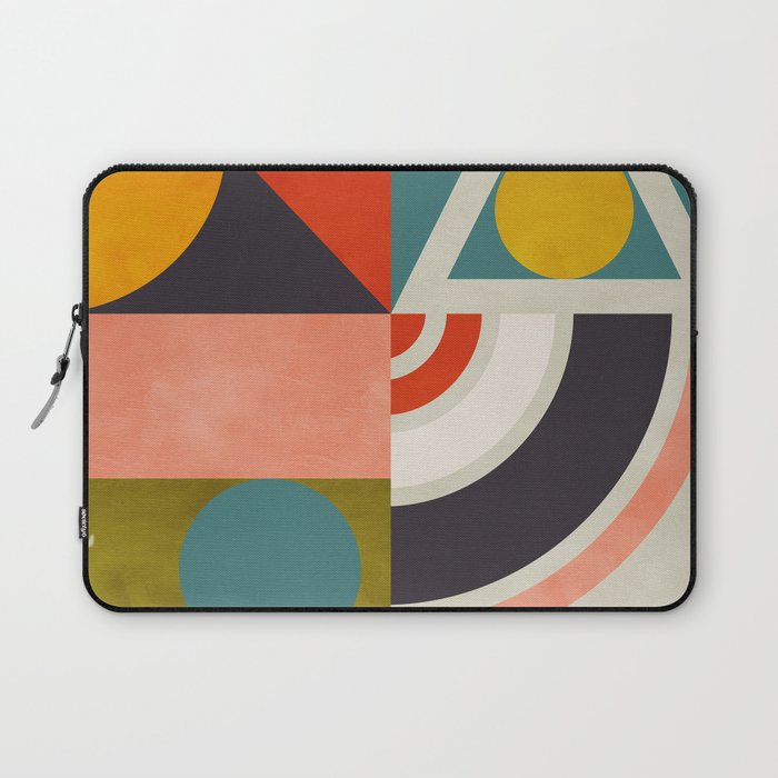 mid century bauhaus geometry abstract 2020 2 Laptop Sleeve Gallery Image 1