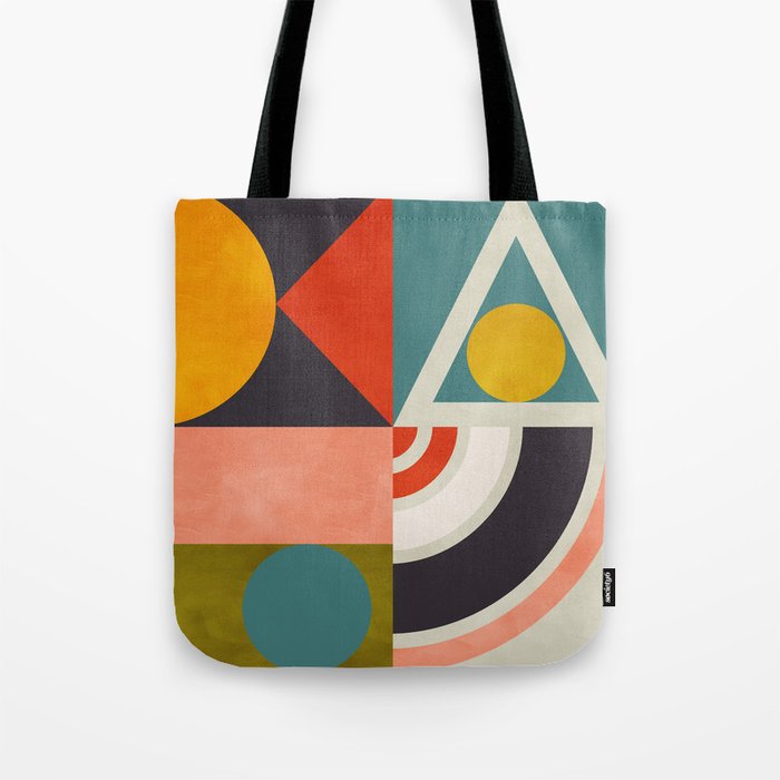 mid century bauhaus geometry abstract 2020 2 Tote Bag Gallery Image 1