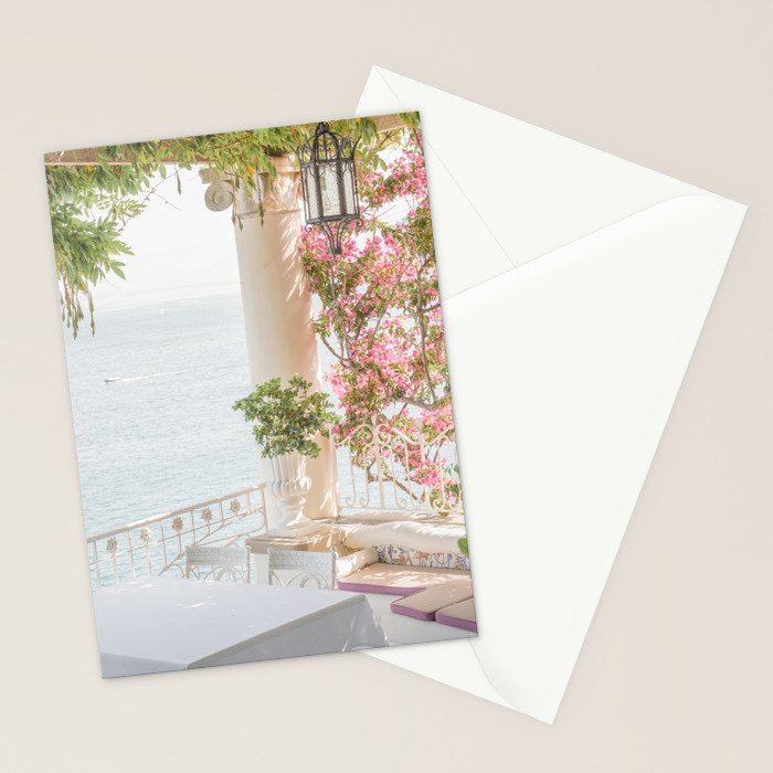 Sorrento Vibes | Balcony In Italy With Pink Flowers Photo Print | Summer Travel Photography Stationery Card Gallery Image 2