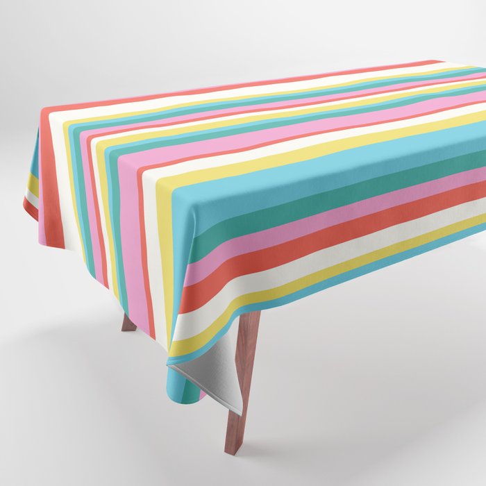 Classic Stripes II - 60s Candy Rainbow Tablecloth Gallery Image 1