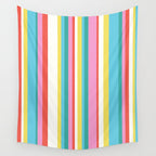 Classic Stripes II - 60s Candy Rainbow Wall Tapestry Gallery Image 4