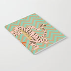 Dancing tiger Zig zag tiger - mint sand Notebook Gallery Image 2