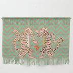 Dancing tiger Zig zag tiger - mint sand Wall Hanging Gallery Image 2