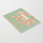 Dancing tiger Zig zag tiger - mint sand Notebook Gallery Image 3