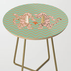 Dancing tiger Zig zag tiger - mint sand Side Table Gallery Image 2