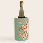 Dancing tiger Zig zag tiger - mint sand Wine Chiller Gallery Image 2