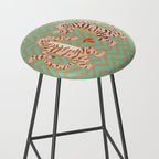 Dancing tiger Zig zag tiger - mint sand Stool Gallery Image 2