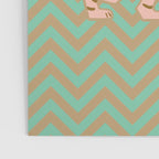 Dancing tiger Zig zag tiger - mint sand Poster Gallery Image 3