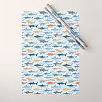 Shark Species Identification Chart Wrapping Paper Gallery Image 1