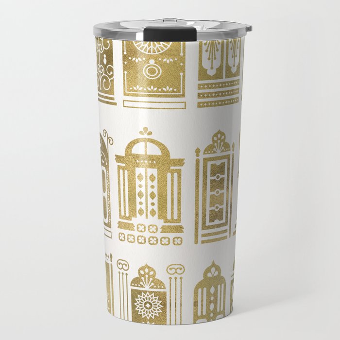 Moroccan Doors - Gold Palette Travel Mug Gallery Image 1