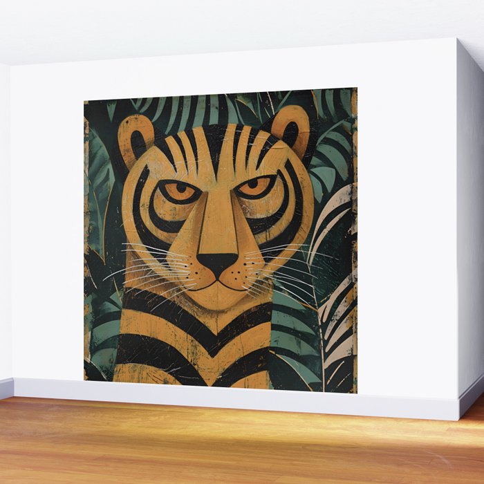 Zireth Tiger Wall Mural Gallery Image 2