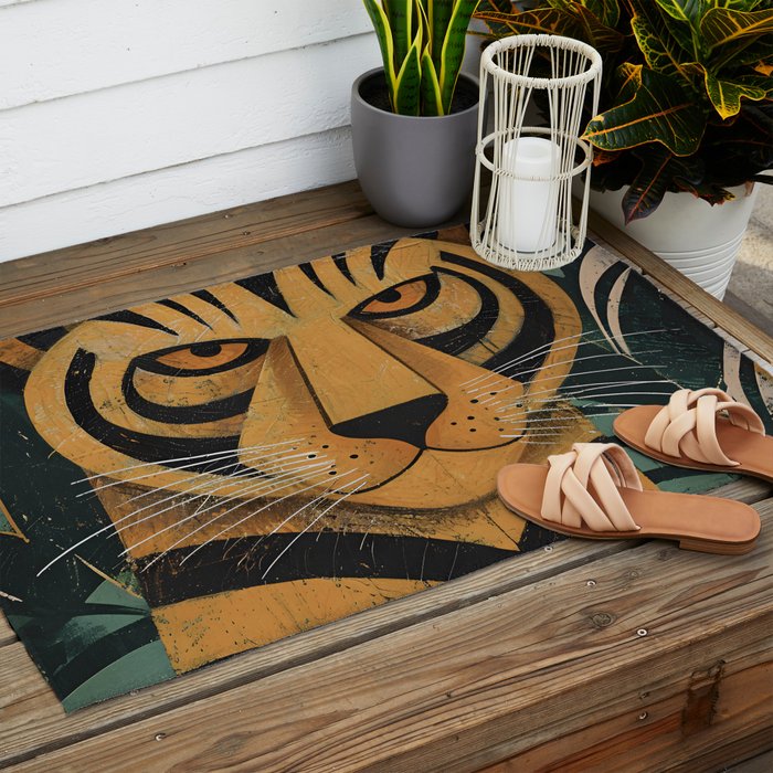 Zireth Tiger Outdoor Rug Gallery Image 2
