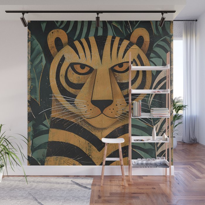 Zireth Tiger Wall Mural Gallery Image 1