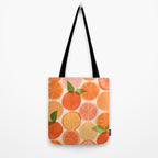 Sunny Oranges Tropical Fruit Illustration Tote Bag Gallery Image 2