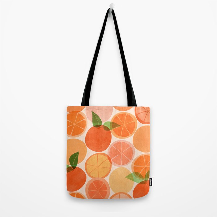 Sunny Oranges Tropical Fruit Illustration Tote Bag Gallery Image 2