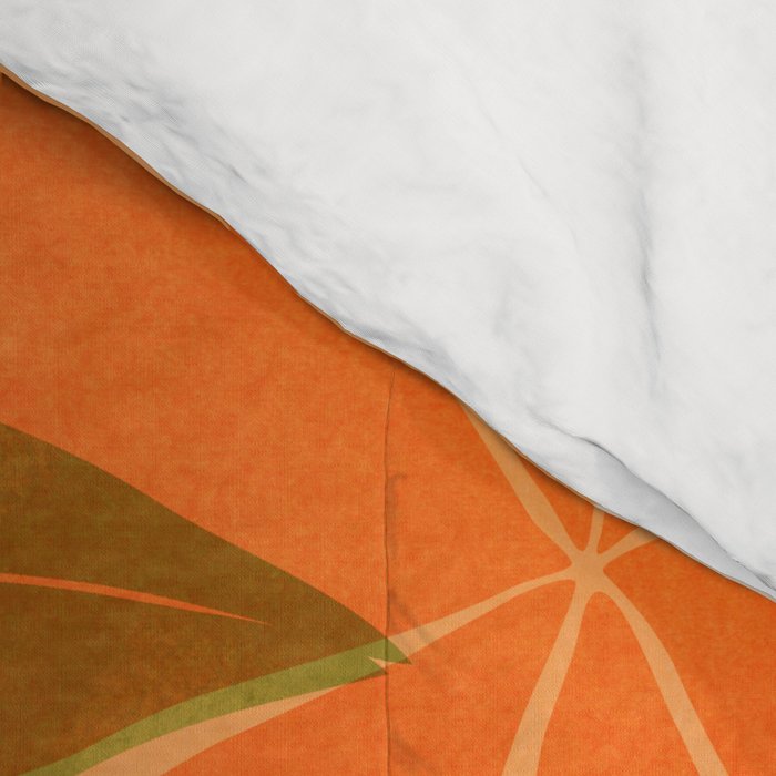 Sunny Oranges Tropical Fruit Illustration Comforter Gallery Image 4