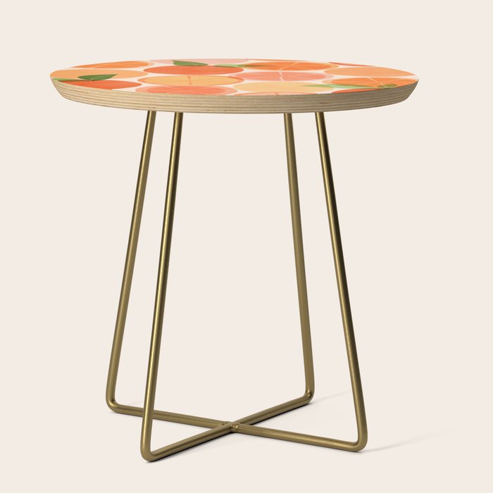 Sunny Oranges Tropical Fruit Illustration Side Table Gallery Image 1