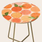 Sunny Oranges Tropical Fruit Illustration Side Table Gallery Image 2
