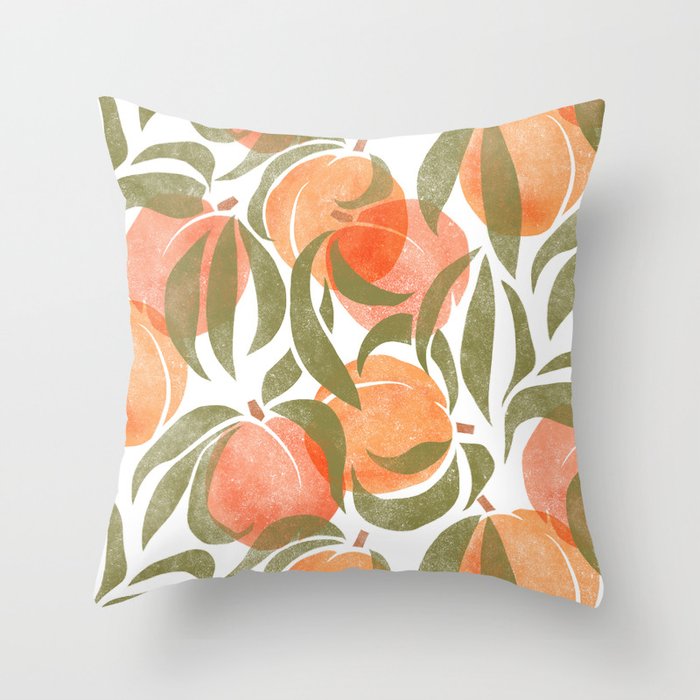 Peaches Throw Pillow Gallery Image 1