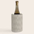 Boho Prints, Raindrops, Beige, Minimalism, Abstract Art Wine Chiller Gallery Image 2